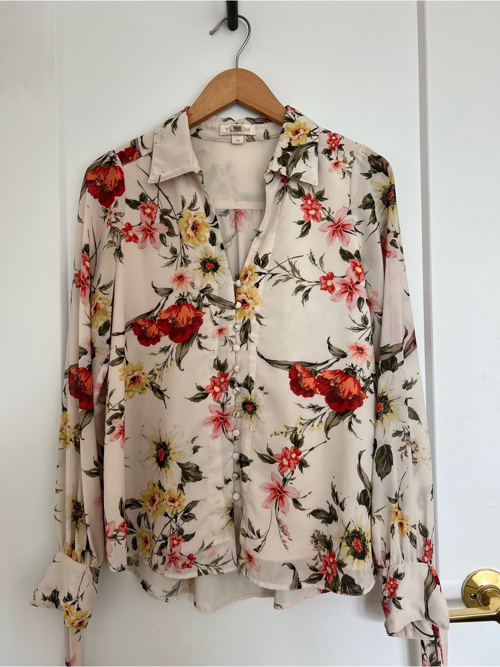 Yumi Kim Floral Button-Front Blouse